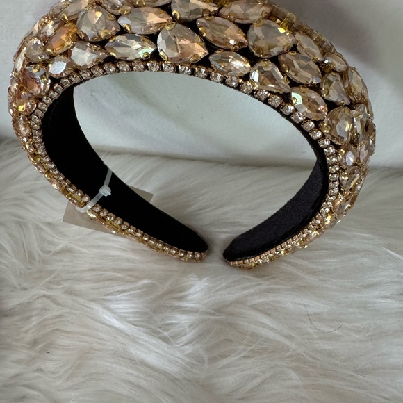 Top It Off  Gold Tone Rhinestones Headband main image 7